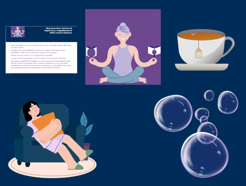 Rituel proposé en 2024 pour inviter à vous détendre avant la lecture de la newsletter de Sophie Ame