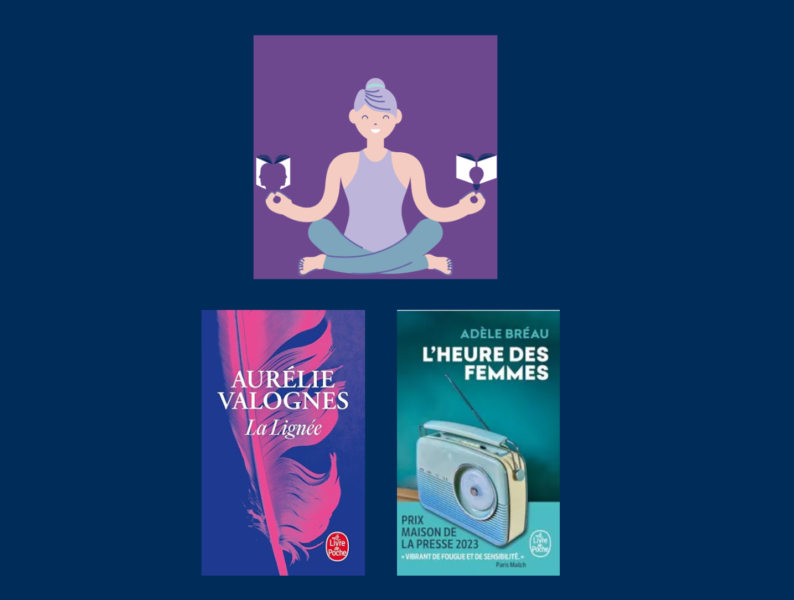 Ode aux femmes avec 2 livres La lignée de Valérie Valognes et L'heure des femmes d'Adèle Bréau