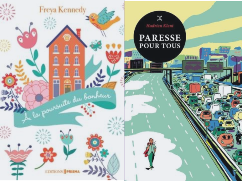 Livres Paresse pour tous et À la poursuite du bonheur — sélection bibliothérapie estivale pour se reconnecter à soi